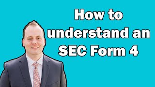 How to understand a Form 4 for stock trading