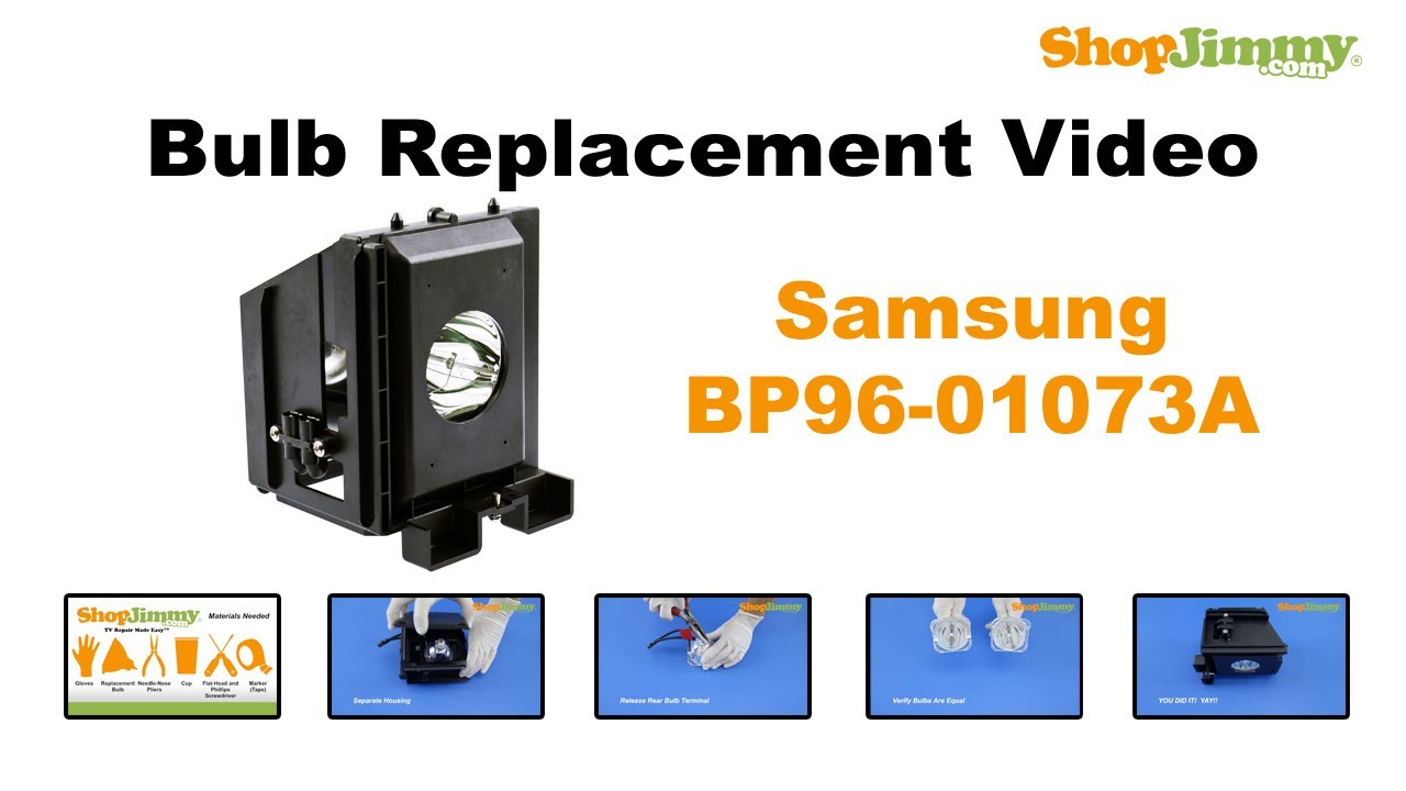 Samsung BP9601073A Bulb Replacement Guide for DLP TV Lamp YouTube
