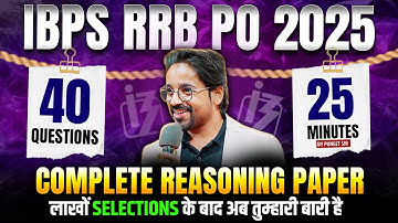 Complete Reasoning Pre Paper | RRB PO Prelims 2025 | Reasoning by Puneet Sir