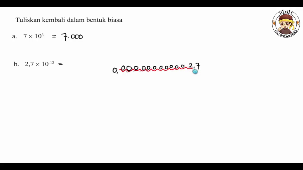Smp Notasi Ilmiah Bentuk Baku Contoh 3 Youtube