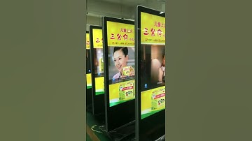 Movable 65inch Android LCD Advertising Kiosk with Wheels