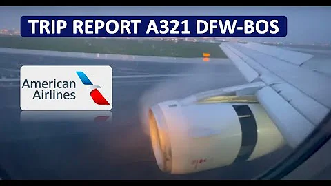 AMERICAN AIRLINES A321 DOOR EXIT ROW | TRIP REPORT | DFW-BOS