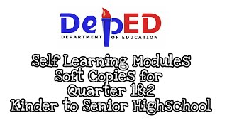 Self Learning Modules Soft Copies for Quarter 1&2 Kinder to Senior High School screenshot 3