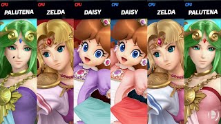 Super Smash Bros. Ultimate - Palutena, Zelda And Daisy Vs Daisy, Zelda And Palutena