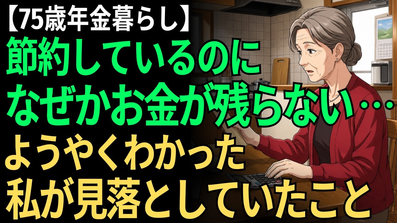 【75歳一人暮らし】無駄遣いしていないのに、お金が残らない｜年金暮らしで見直した9つの習慣
