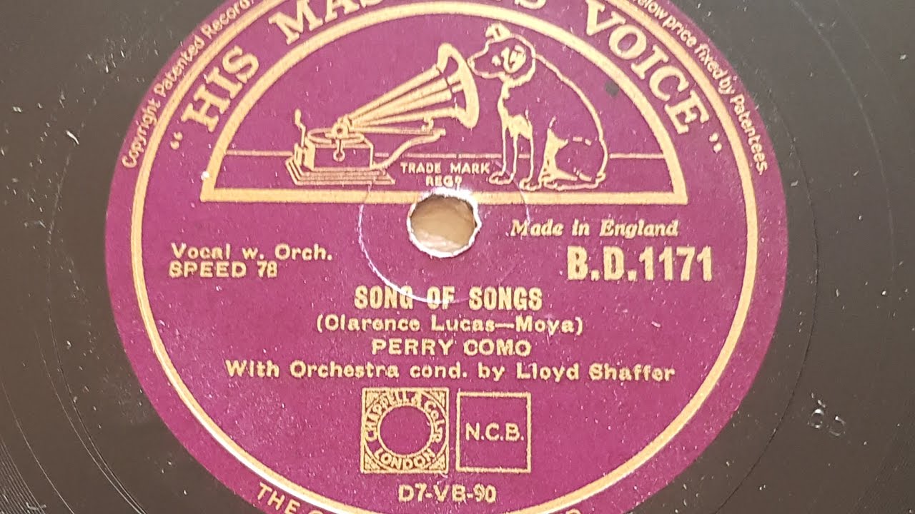 Perry Como 'Song Of Songs' 1949 78 rpm YouTube