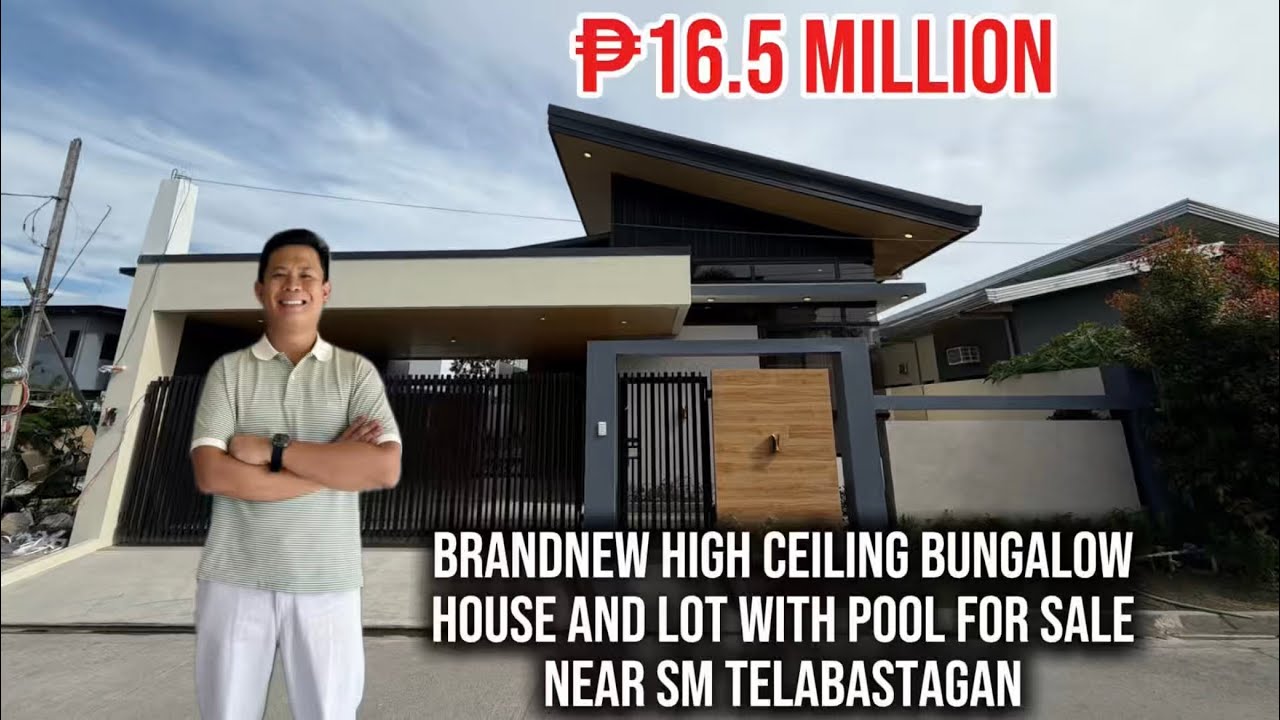 BRANDNEW HIGH CEILING BUNGALOW HOUSE AND LOT WITH POOL FOR SALE NEAR SM TELABASTAGAN 