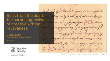 Back from the dead: the surprising revival of creative writing in Javanese