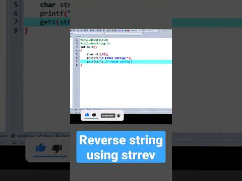 C Program to Print a string in reverse order#shorts | c programming