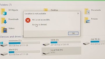Location is not available #Disk is not accessible | Access denied || Không truy cập được ổ đĩa