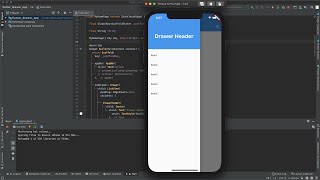 drawer(side menu) in flutter