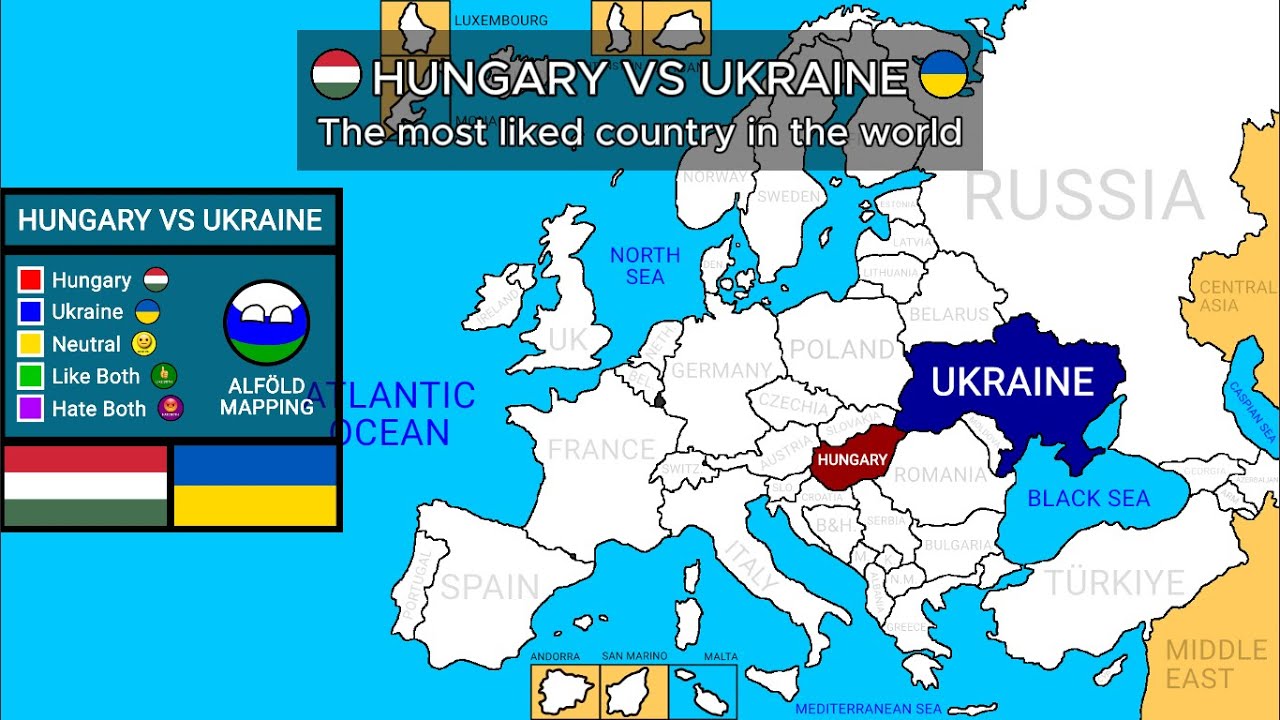 Hungary 🇭🇺 vs Ukraine 🇺🇦 the most liked country in the world