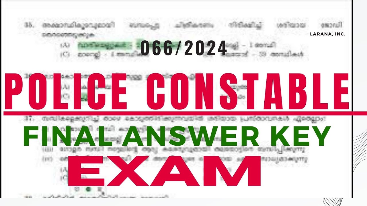 066/2024 CPO EXAM | FINAL ANSWER KEY | CUTOFF: 52
