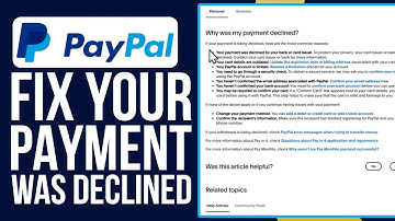 How To Fix PayPal Your Payment Was Declined (Updated!)