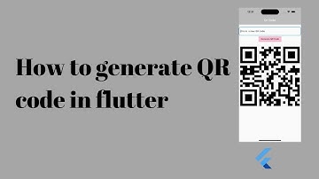 How to create qr code in flutter