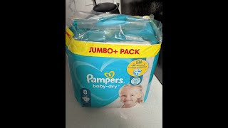 Unboxing Pampers Baby Dry Size 8 Diapers (Imported from UK!)