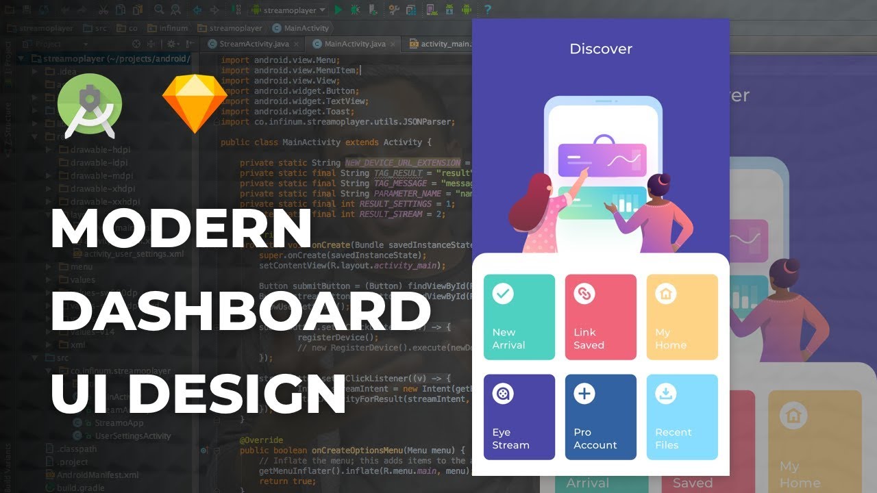 modern dashboard ui design android studio github