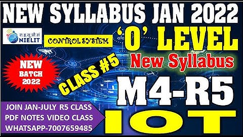 O Level M4-R5 Jan 2022 Batch Live Class 5 || CONTROL SYSTEM || O level notes Hindi Free Classes 5