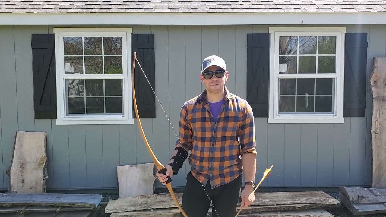 Shooting a homemade longbow!