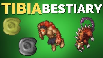 TIBIA BESTIARY MUTATED HUMAN, ACID BLOB, MERCURY BLOB, SPIT NETTLE, MUTATED RAT-  YALAHAR