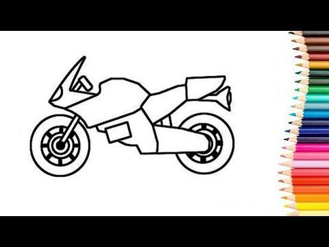 COMO DESENHAR UMA MOTO FÁCIL 