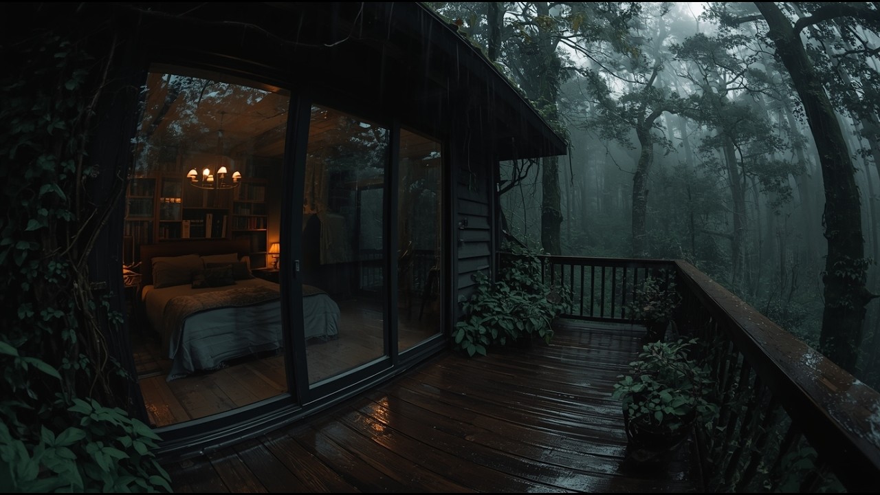 Forest Cabin Rain Ambience: Relaxing Rain Sounds for Sleep & Insomnia
