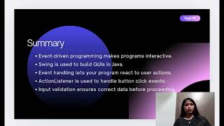 Event Handling Swing (Object Oriented Programming) Group 6 Report