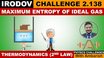ENTROPY| IRODOV 2.138| JEE ADVANCED 2023| MAXIMUM ENTROPY OF IDEAL GAS