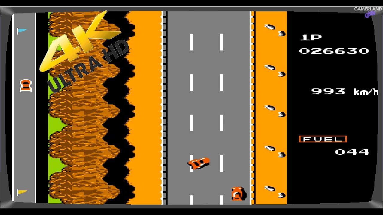 RoadFighter "1984" : 999 Km All Course Complete [4K UHD 60fps]