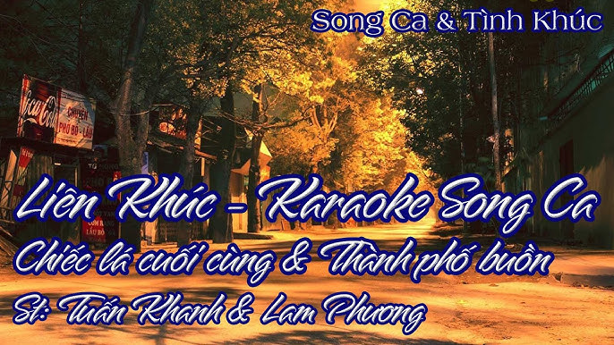 Karaoke Song Ca Liên Khúc Chiếc Lá Cuối Cùng & Thành Phố Buồn | Song Ca & Tình Khúc