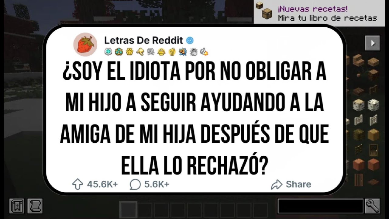 SOY EL IDIOTA POR NO OBLIGAR A MI HIJO A QUE SIGA AYUDANDO A LA CHICA QUE LE RECHAZÓ 