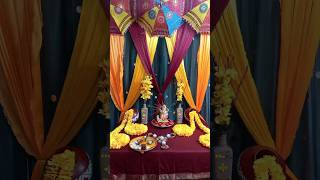 Ganpati Decoration Decoration at home #trendingshorts #ganeshchaturthi #ganeshutsavspecial #shorts