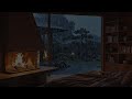 (NO ADS) Cozy Rain & Gentle Piano by Fireplace 🌧️🎹 Deep Sleep ASMR | Insomnia Relief Live