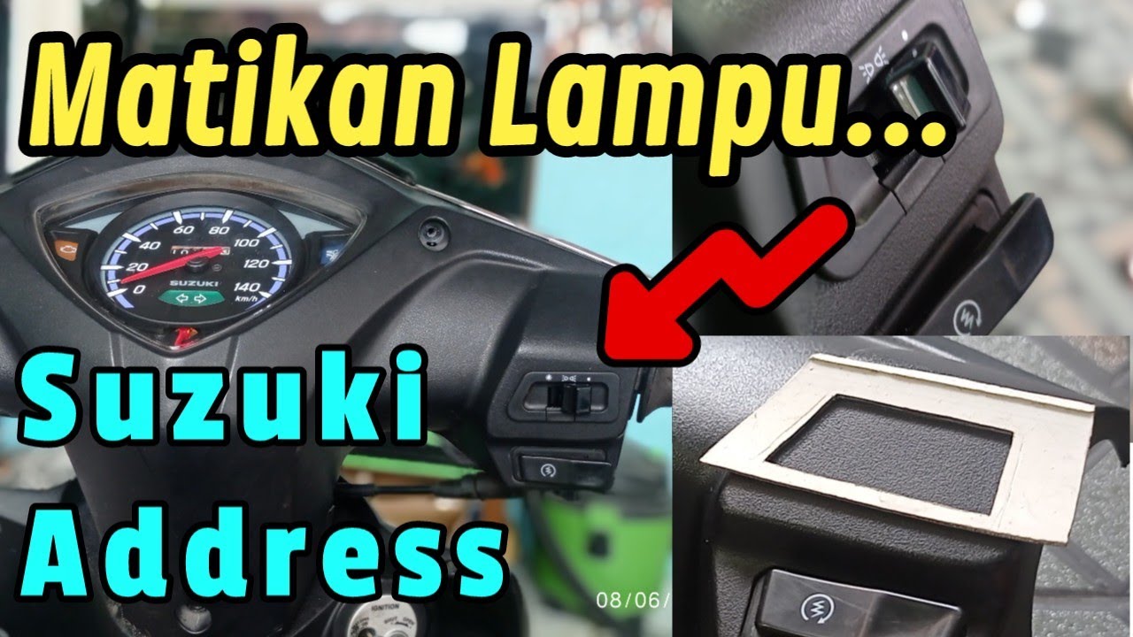 Tutorial pasang saklar lampu Suzuki ADDRESS + lampu senja