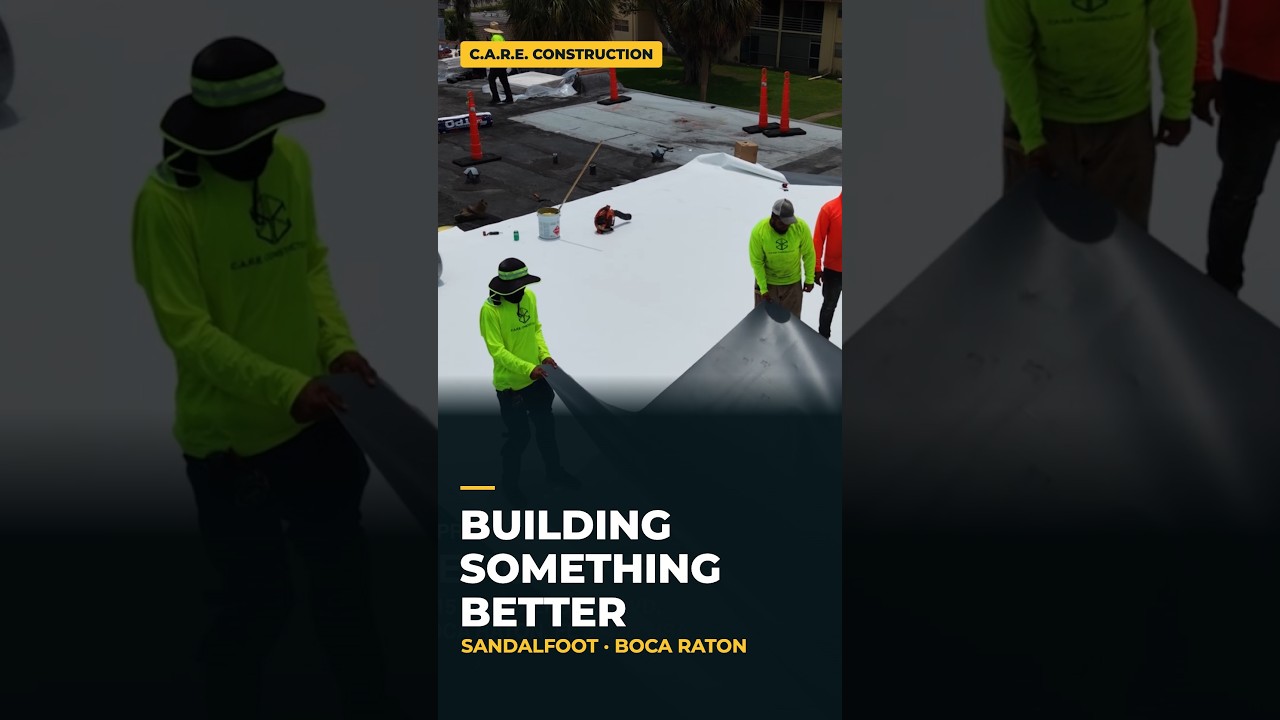 Re-roofing underway at Sandalfoot Condominium