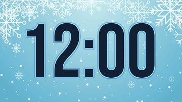 12 minute winter countdown timer with alarm ❄️🎵