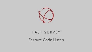 Fast Survey - SurvCE - SurvPC: Feature Code Listen erstellen - bearbeiten und verwenden