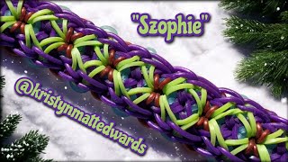 Szophie Rainbow Loom Bracelet Tutorial (3 bars wide)