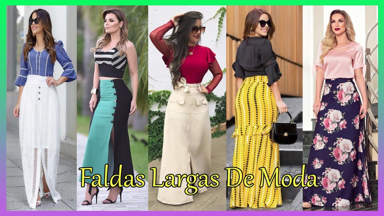 HERMOSAS FALDAS LARGAS MODA Y TENDENCIA PARA 2020 LOOKS ESPECTACULARES CON FALDAS DE MODA - YouTube