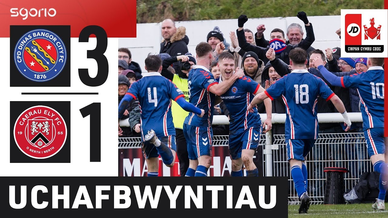 Uchafbwyntiau | Highlights: Bangor 1876 3-1 Caerau Trelái | Cwpan Cymru JD