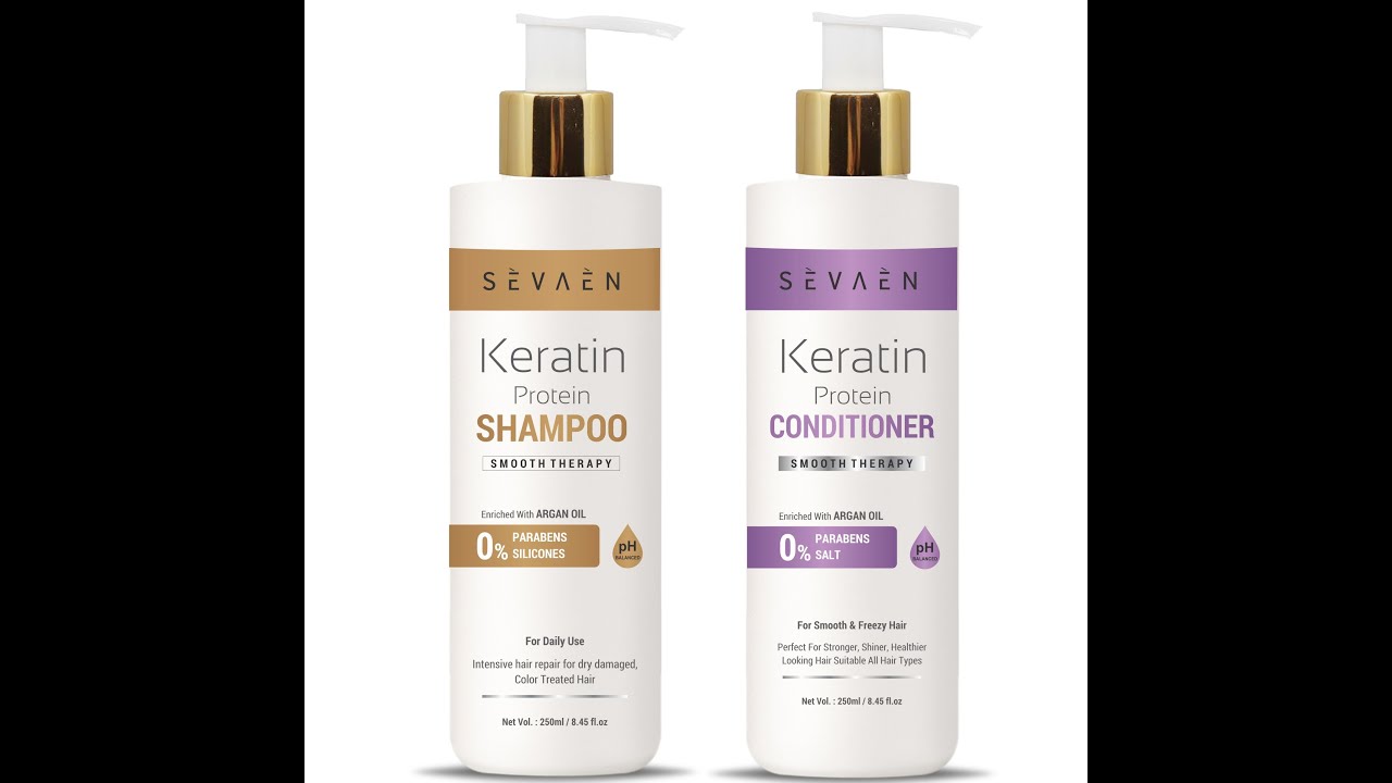 Sevaen Keratin Hair Care Combo Kit: Repair & Revitalize Dry, Damaged, and Frizzy Hair