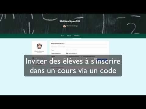 Inscription des élèves par code dans Google Classroom