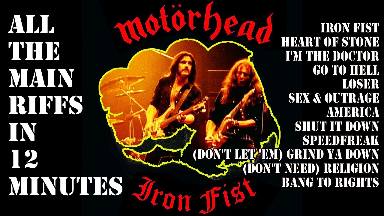 MOTÖRHEAD Iron Fist The Album - all the main guitar riffs in 12 minutes 🤘