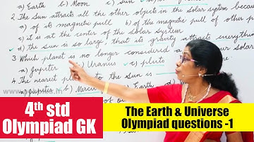 4th std olympiad GK | The Earth & Universe | Olympiad questions 1  | General Knowledge Olympiad