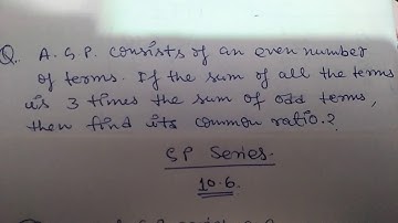 A GP series consists of an even number of terms. If the sum of all the terms is 3 times