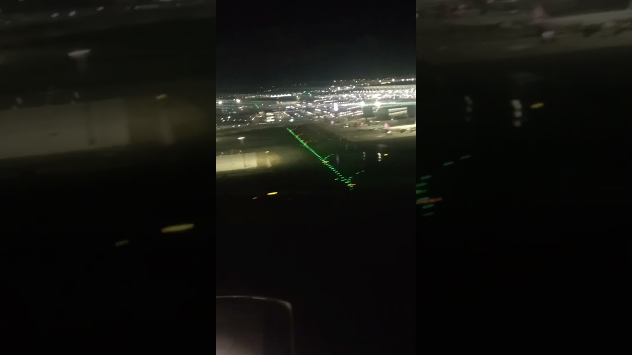 Night Plane Landing at Istanbul Airport ✈️ | Window Seat View || Sky & Beyond 