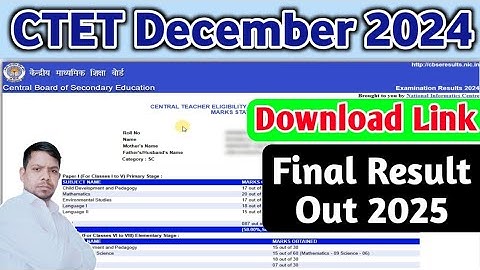 How to CTET December 2024 Primary and Junior Level Exam Result with Score for Paper I & Paper II.