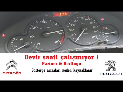 Gösterge devir saati arızası - Devir saati çalışmıyor - Tesisat mı, beyin mi ?Partner & Berlingo