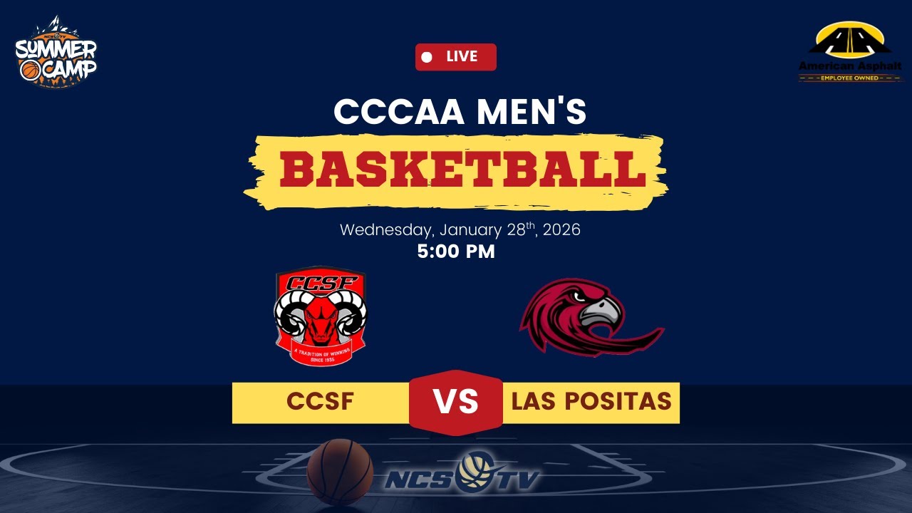City College of San Francisco vs Las Positas College Men's Basketball LIVE 1/28/26