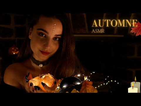 ASMR spécial Automne 🍄🍂 Moment cocooning entre nous (Crépitements, potirons, etc. Tu vas adorer)